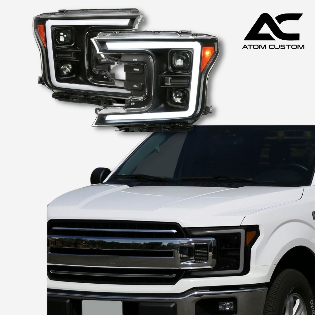 Faros frontales de proyección secuenciales Ford F150 2018 2020 Atom