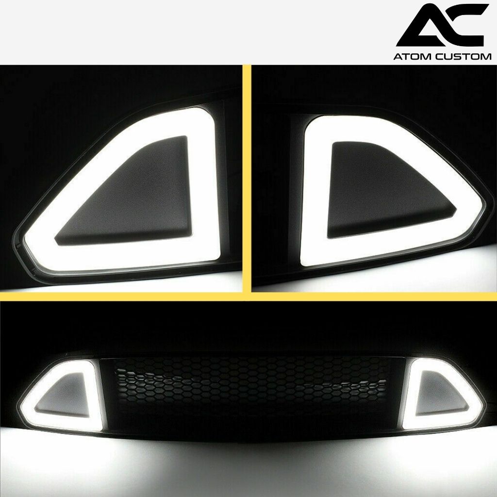 Rejilla Frontal Con Barras Led Blancas Mbar Mustang Atom