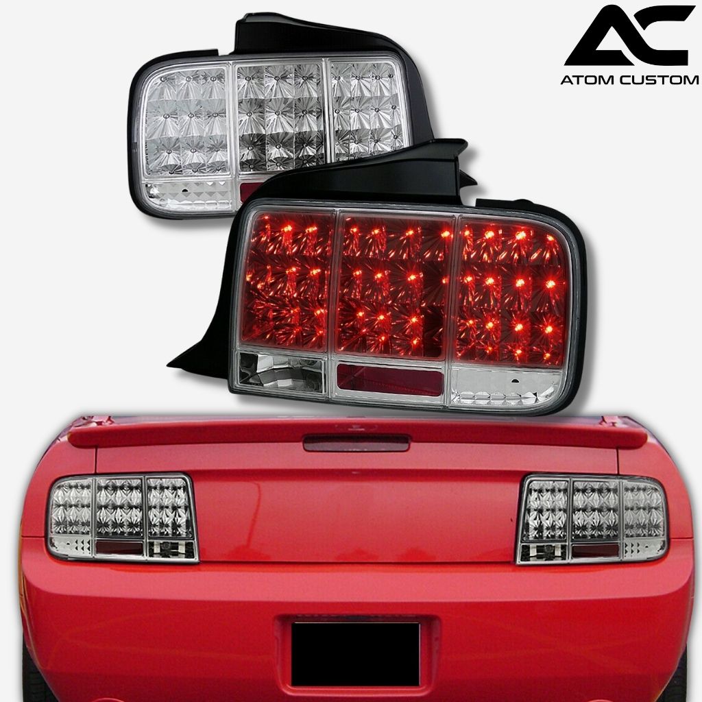 Micas Traseras LED Cromadas Ford Mustang 2005 2009 Atom Custom