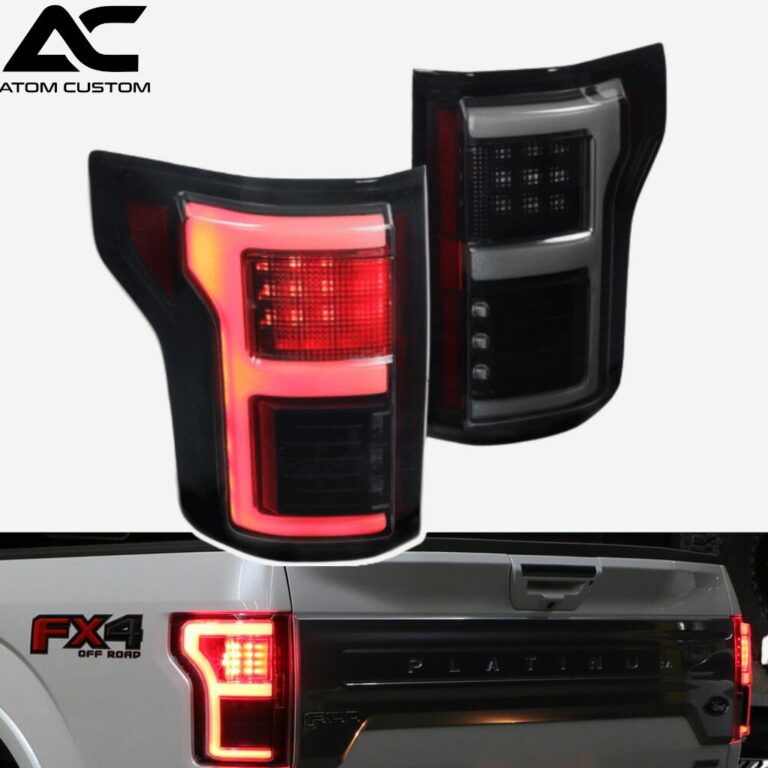 Micas Traseras Con Barra Led En Y Sensor Blind Lights Ford F Atom Custom